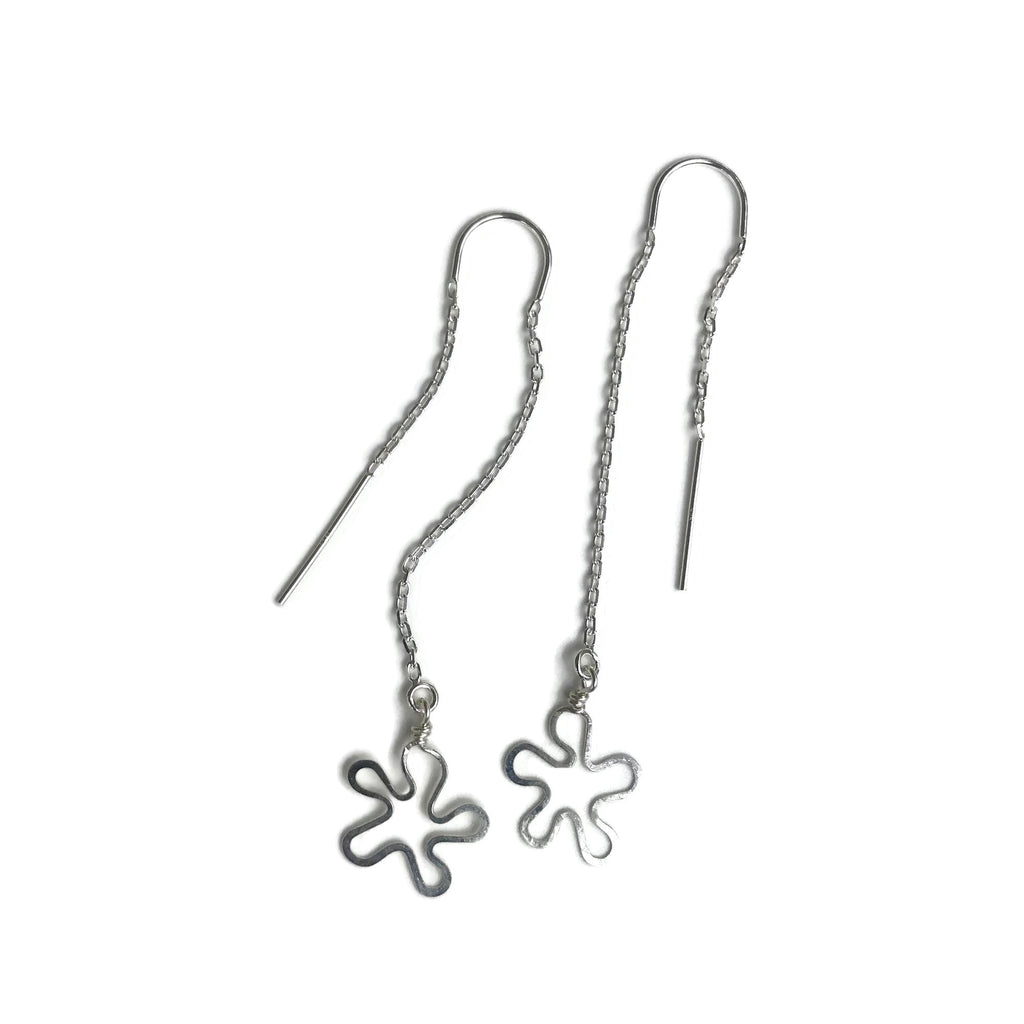 CZ Flower Sui Dhaga Thread Earrings | PIHAAT